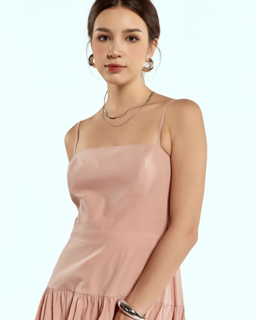 SIXDO Raw Flared Dress for Women
